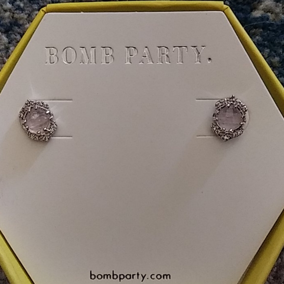 ring bomb party Jewelry Rbp Pink Quartz Earrings Poshmark